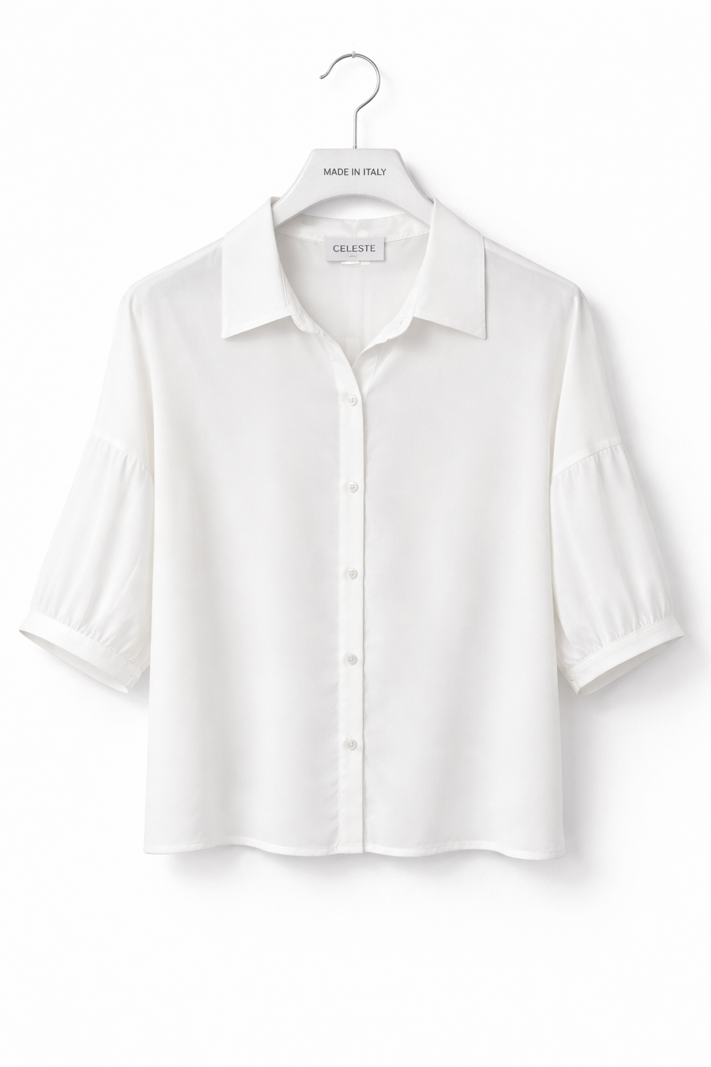 Blouse met kraag en halflange mouwen