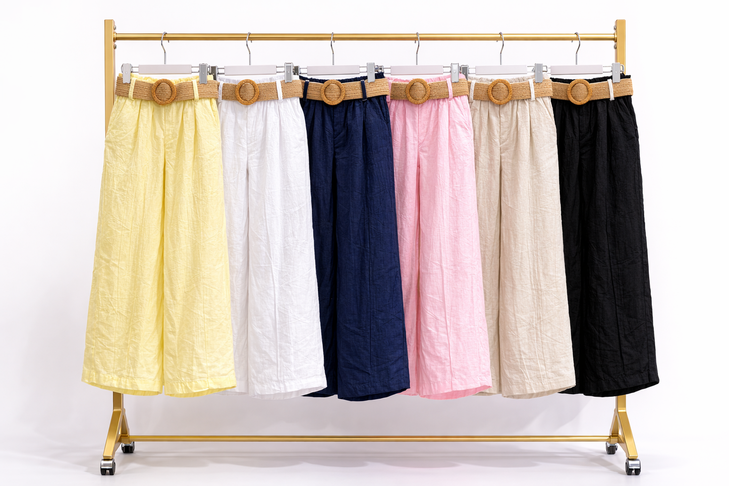 Broek met subtiel structuurpatroon