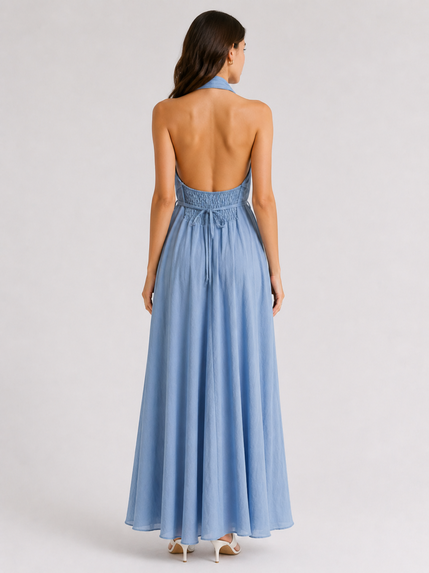 Halterjurk met elastische rugband