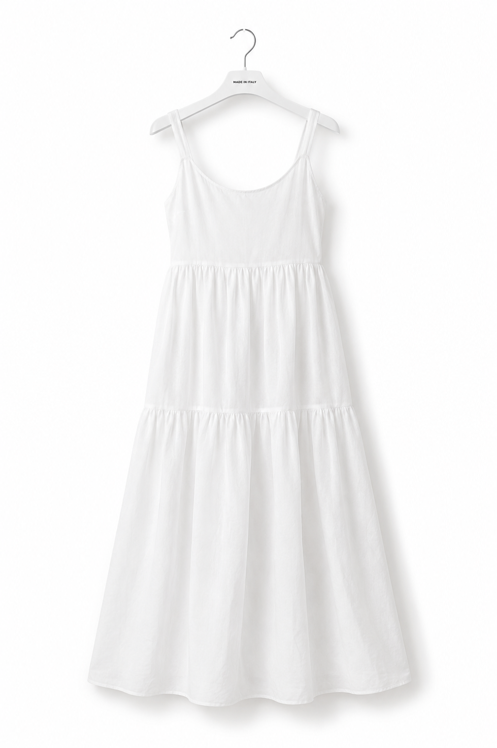 Katoenen maxi jurk met elastische rug